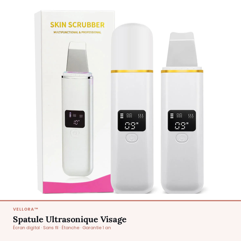 Spatule Ultrasonique Visage — Nettoyeur de Pores en Profondeur