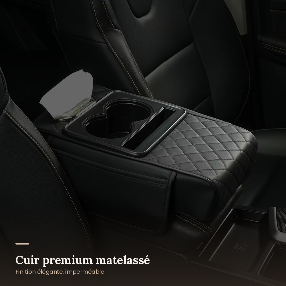 Organiseur Voiture 5-en-1 — Porte-Gobelets, Téléphone & Rangement