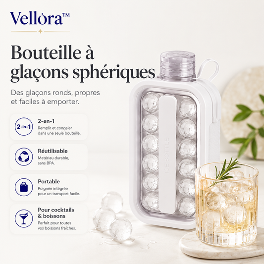 BOUTEILLE À GLAÇONS SPHÉRIQUES