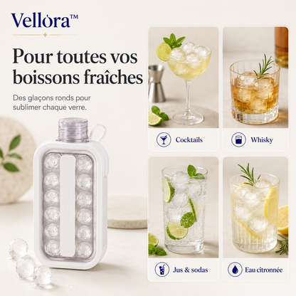 BOUTEILLE À GLAÇONS SPHÉRIQUES
